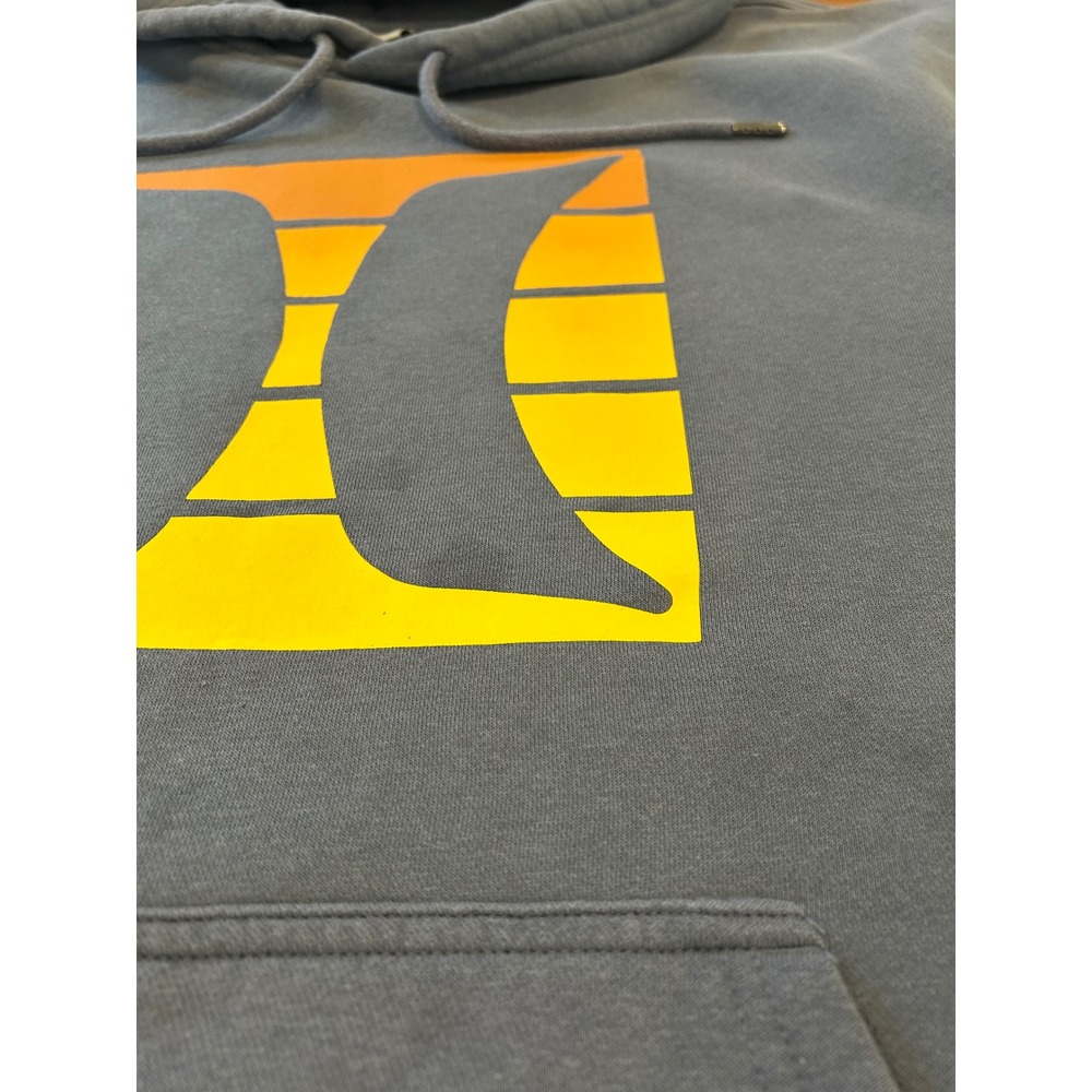 Hurley Mens XL Sunset Logo Pullover Hoodie Blue Gray Fleece Sweatshirt RN100759 - Picture 2 of 7